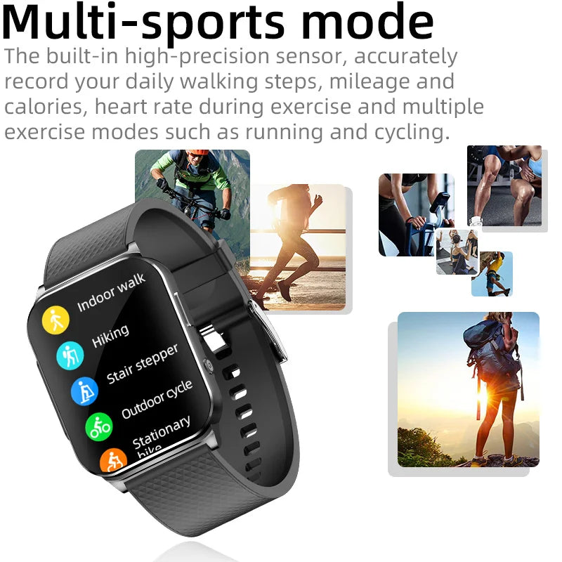 2025 New Smart Watch Men Women ECG Heart Rate Blood Pressure SpO2 Body Temperature Sleep Monitor Fitness Monitor Sports Watch