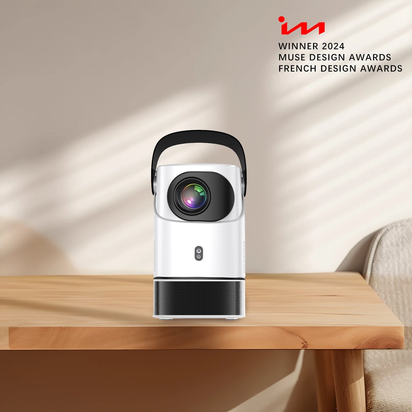 Projetor Android portátil, suporte nativo, suporte integrado para Home Theater, Wi-Fi, Bluetooth, HDMI,USB,PC, caixa de TV, TS2,