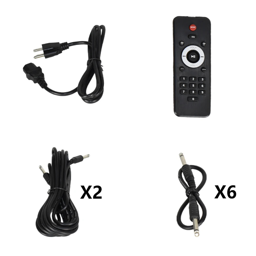 PRORECK Club 3500 15 inch subwoofer 3000W DJ Powered PA Speaker System Combo Set with 8 Array Speakers，Bluetooth, USB, SD Card