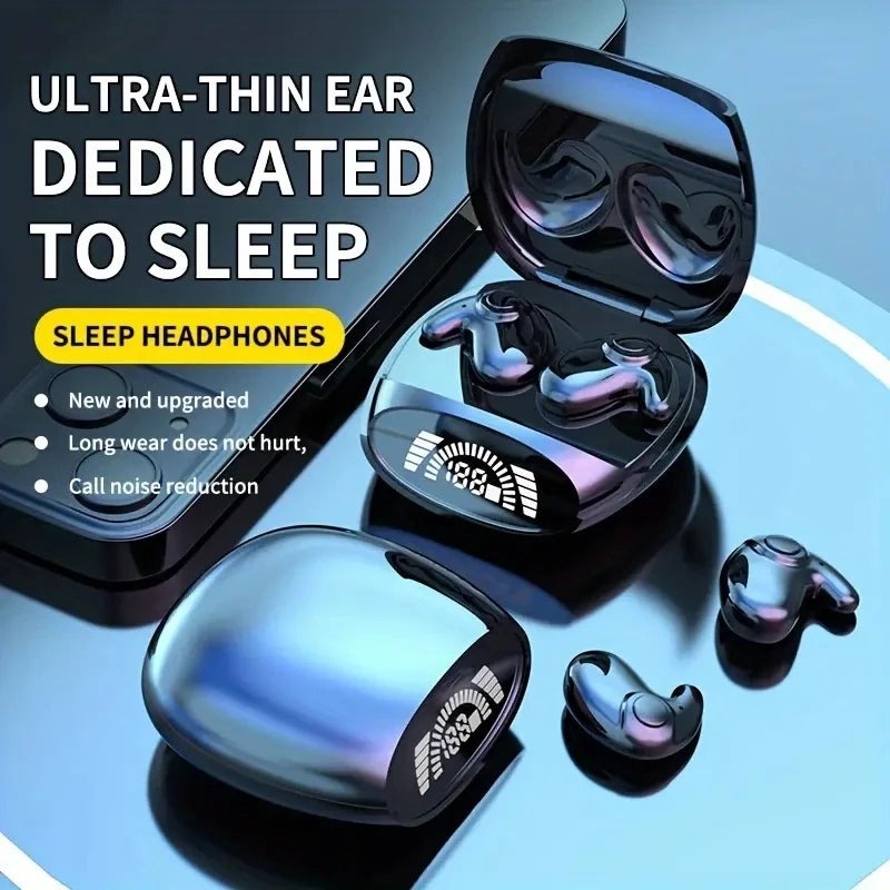 Mini Headphones Bluetooth Invisible Wireless Headset,Sleep Earphone With Mic  Sports Waterproof in-Ear Earbuds for Small Ears