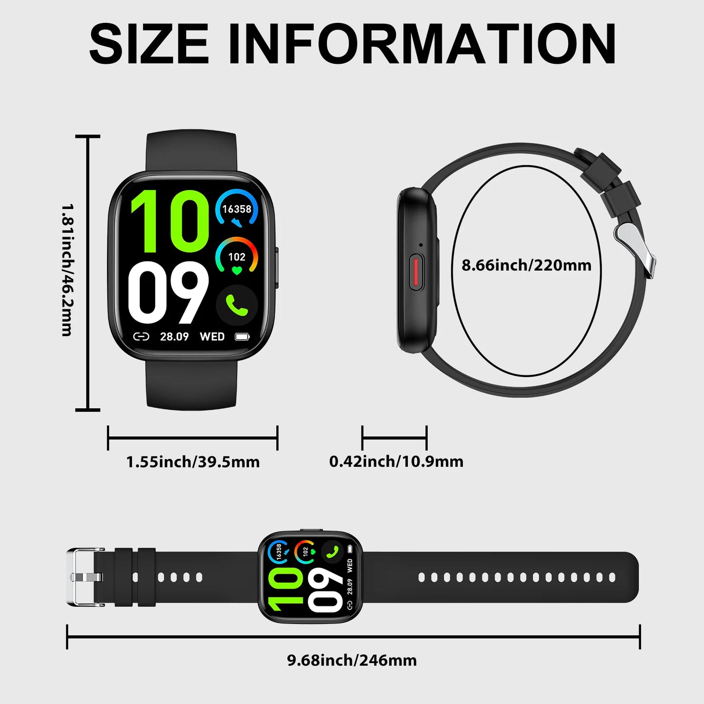 LaNikar 2025 New Smart watch for Men Women 1.85" 100+ Sport Modes Fitness Tracker Heart Rate Sleep Monitor Pedometer Waterproof