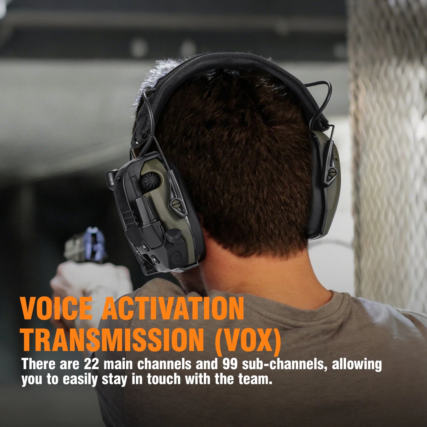 Tactical Headset with Radio Adapter Noise Cancelling Anti Interference for Two Way Communication Shooting Hunting Outdoor