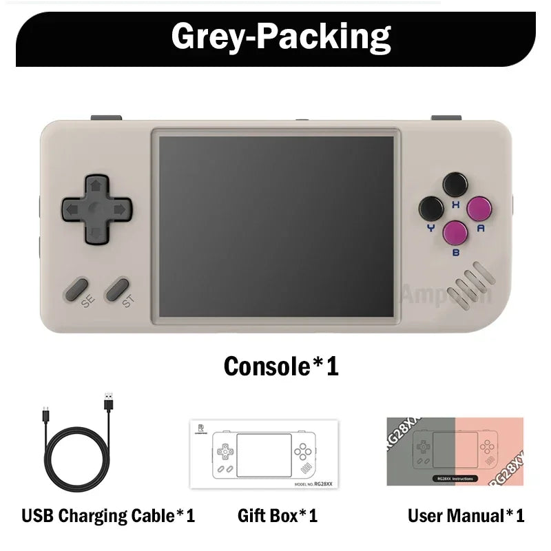 AMPOWN Anbernic RG28XX 2.83'' IPS Portable Handheld Game Players Linux System Retro Video Games Console Mini Arcade PS1 GB GBA