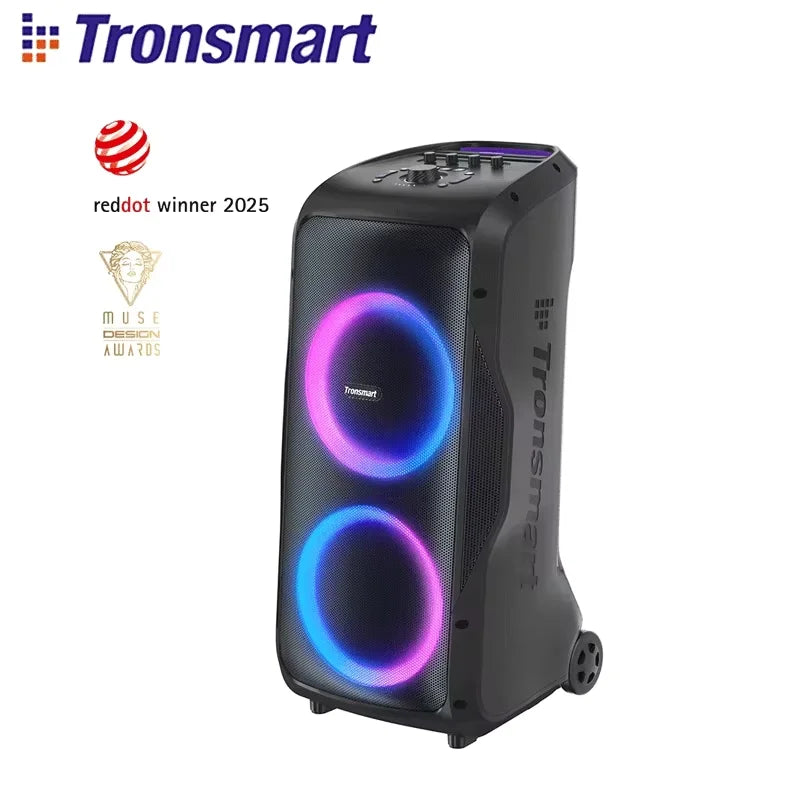 Tronsmart Halo 300 Speaker, 240W Partybox, Bluetooth Party Speaker with Guitar/Mic/XLR Input, TWS, 20-Hour Playtime, APP Control