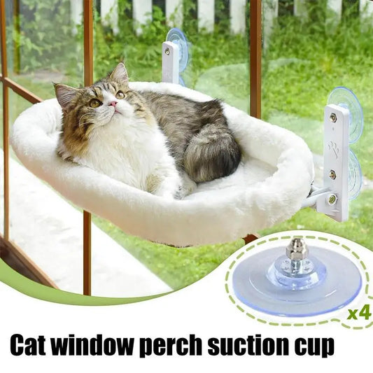 Cat Bed Suction Cups 4 Pieces PVC Suction Cups Cat Window Perch Screw Maximum Weight 20 Kg Clear Sucker Pads With Screws For Cat