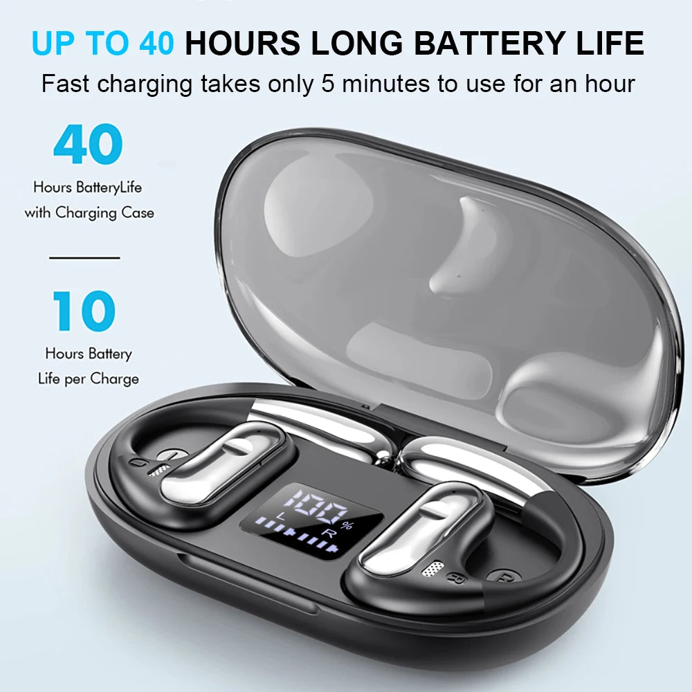 Wireless Bluetooth Earphones Gaming Sport Stereo Ear hanging type Headphones HiFi Music Earbuds HD Call Headset