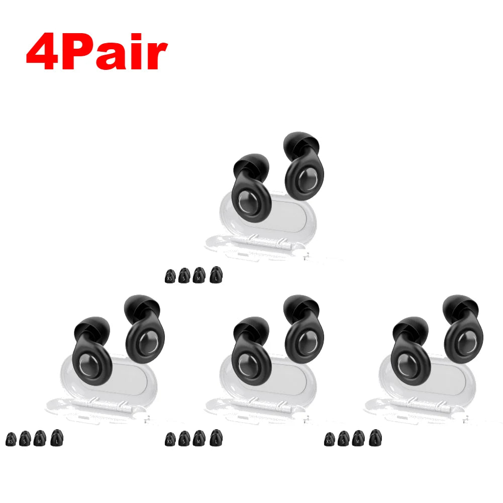 1-6Pair Silicone Anti-noise Earplugs For Sleeping Anti Snoring Motorcycle Earplug Noise Insulation Ear Protectors For Studying