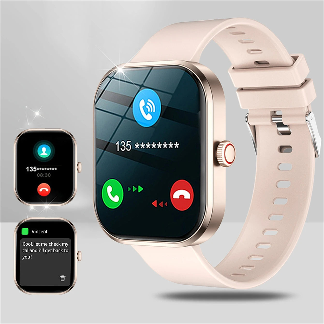 Smart watch, wireless calling /dial, Various APP Reminders,Suitable for men and women, sports watches,for iPhone/Andriod