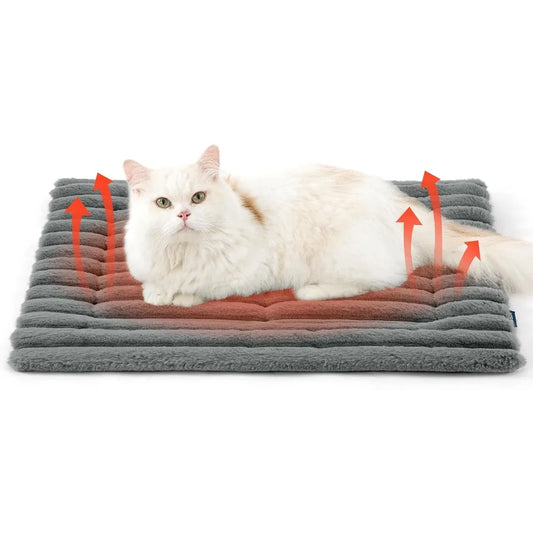 Self Warming Cat Bed Small Self Heating Dog Crate Pad for Indoor and Outdoor Use Thermal Extra Warm Puppy Mat with Non-Slip Bas