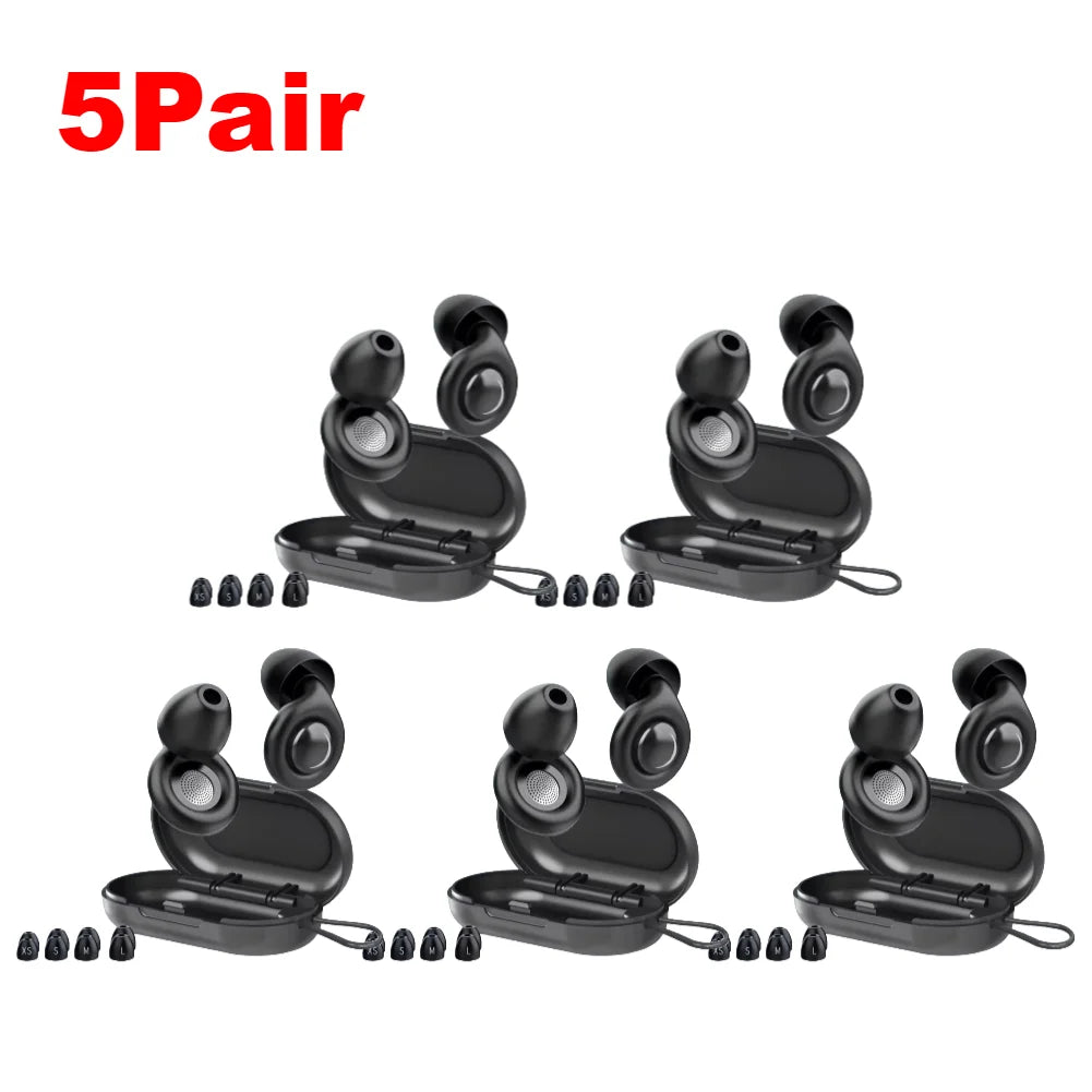 1-6Pair Silicone Anti-noise Earplugs For Sleeping Anti Snoring Motorcycle Earplug Noise Insulation Ear Protectors For Studying