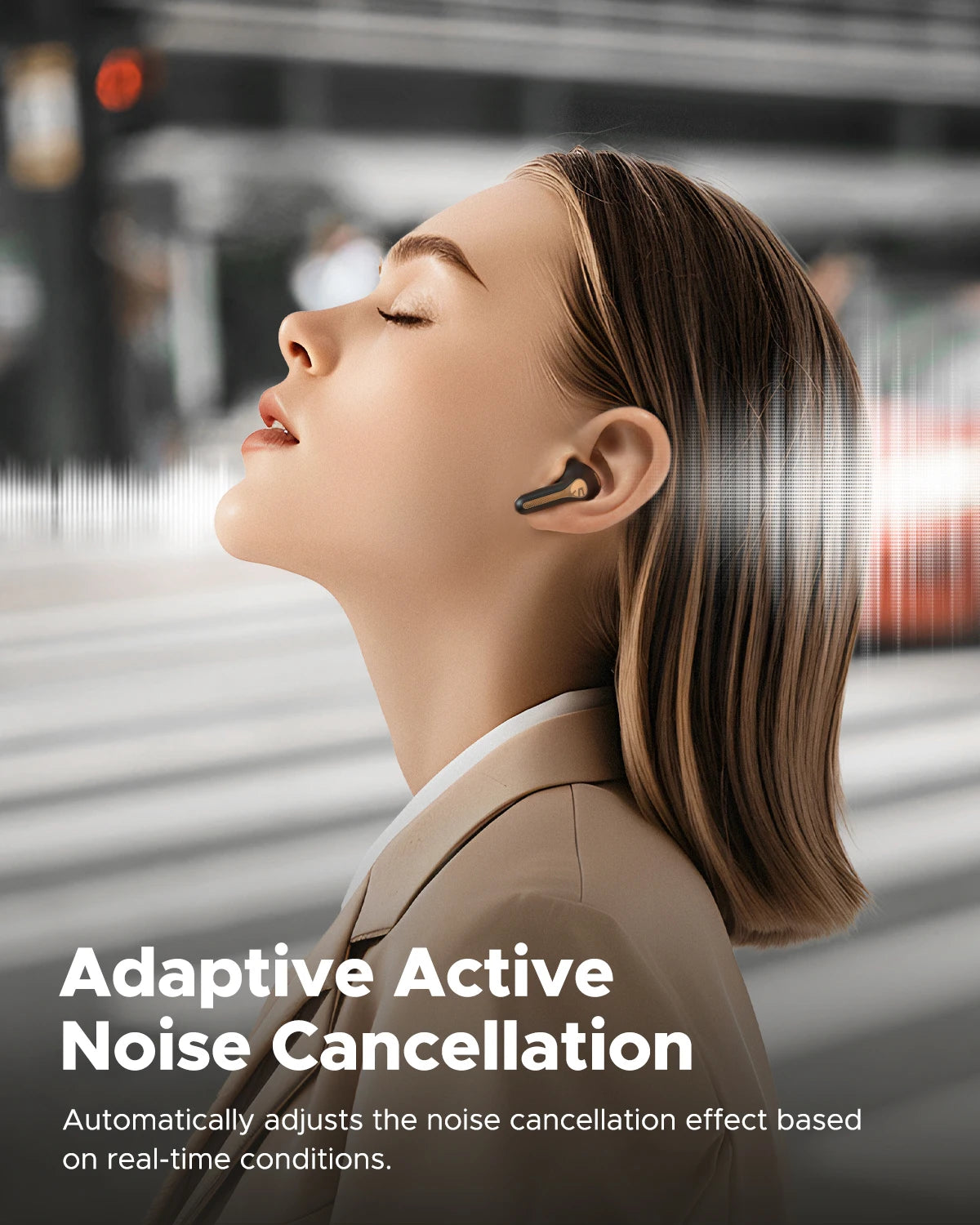 Wireless Earphones Adaptive ANC Bluetooth Headphones Hi Res HiFi Stereo Sound with xMEMS Speaker,LDAC