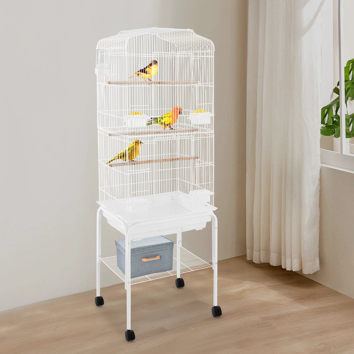 Bird Cage with Wheels Breeding Cage for Parrots Large Bird Cage Bird Cage