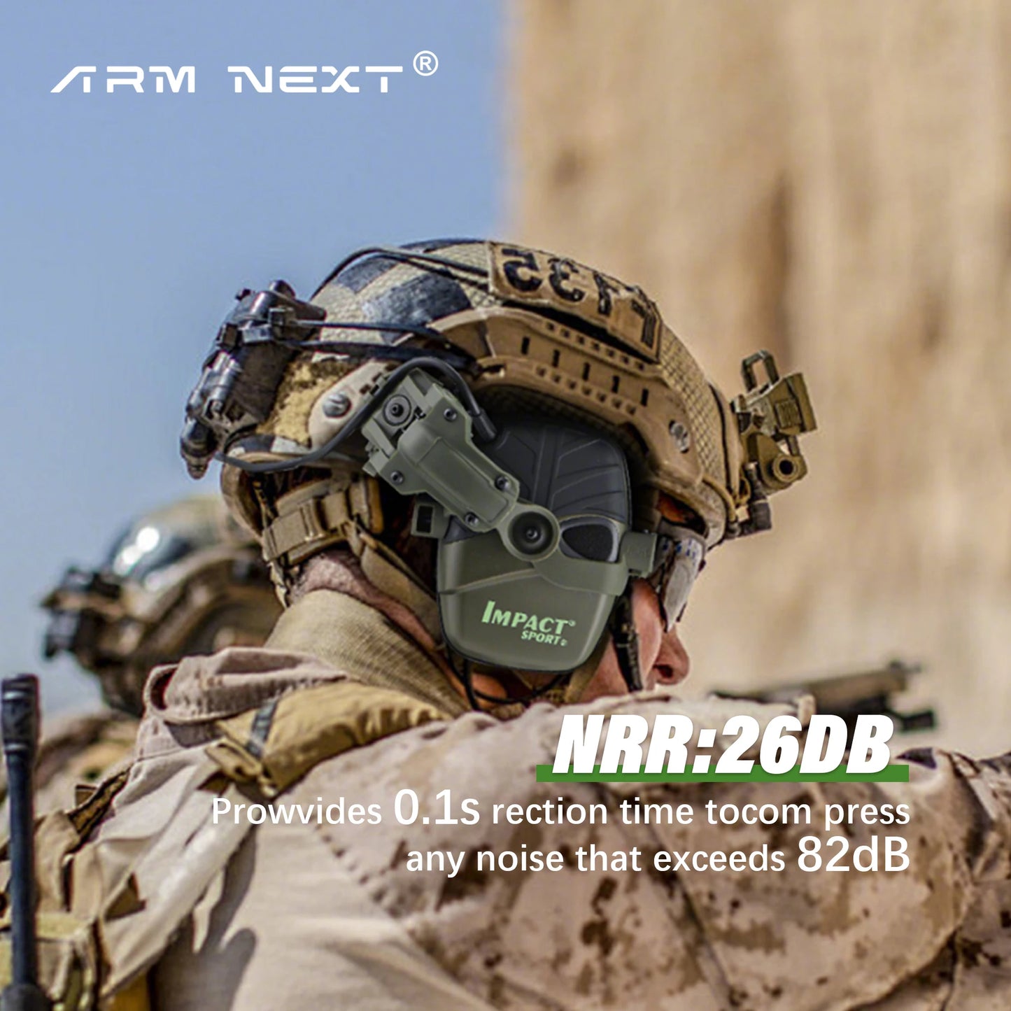 Impact Sport Electronic Shooting Headset Helmet Mounted Ver Hunting Pickup Noise Reduction Hearing Protection Tactical Headset