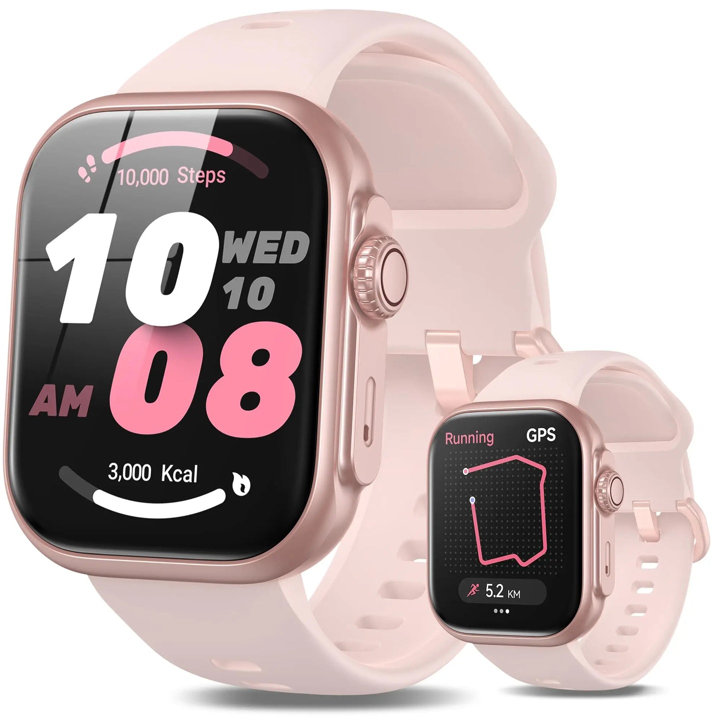 Little meatball, Smart Watch, Fitness Tracker, SpO2 Sleep Monitor, 1.83-inch Wireless Talk 13-Day Battery, (Black)