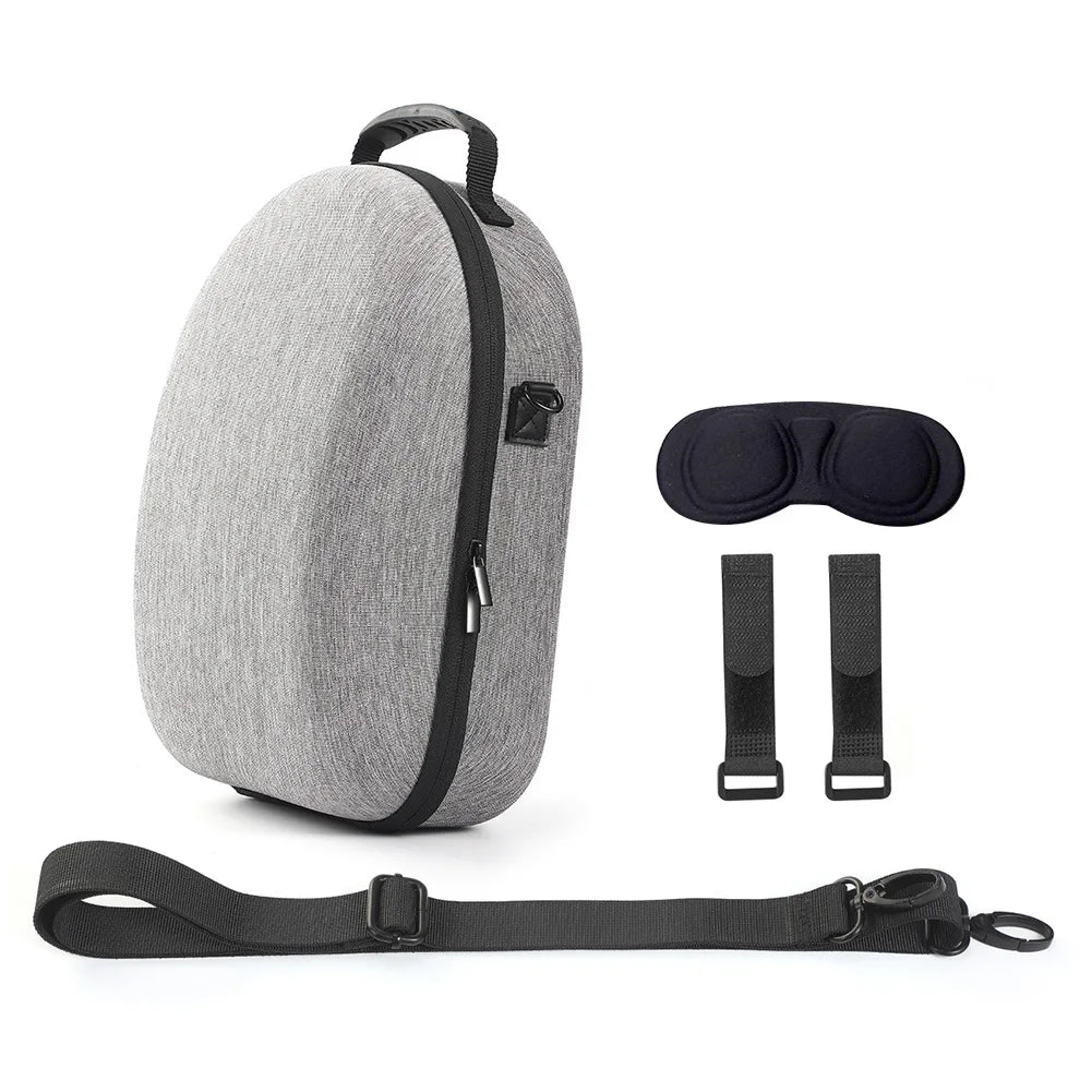 Hard Shell Case Len Cover Shockproof Portable Storage Bag Cable Ties With Shoulder Strap for Meta Quest 3 VR Headset Controller