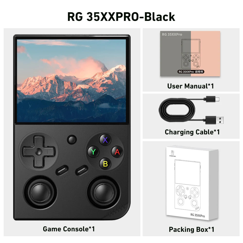 Anbernic RG 35XXPRO 64 Bit Handheld Game Players 3.5'' IPS Screen Linux System Video Game Console Portable Simulator 64G HD-Out