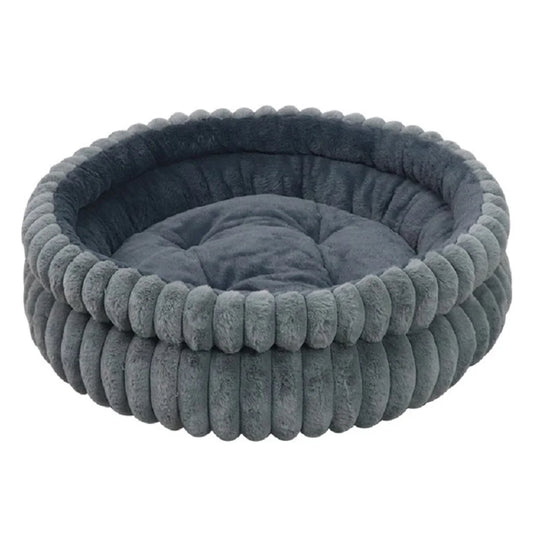 60cm Cat Bed Kitten Bed with Anti-Slip Bottom Washable Round Cat Beds Dog Beds & Furniture Load Capacity of 15 Kg for Indoor