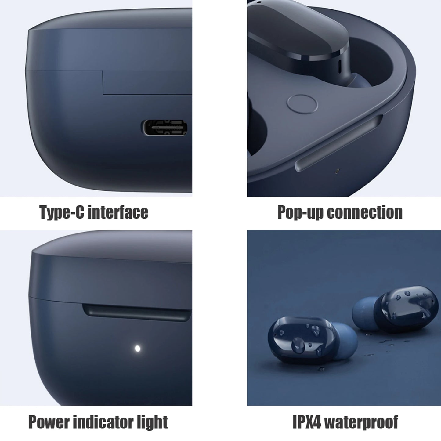 True Wireless Stereo In-Ear Earbuds Qualcomm 3040/Hybrid Driver/DSP Noise Reduction/IPX4 Waterproof