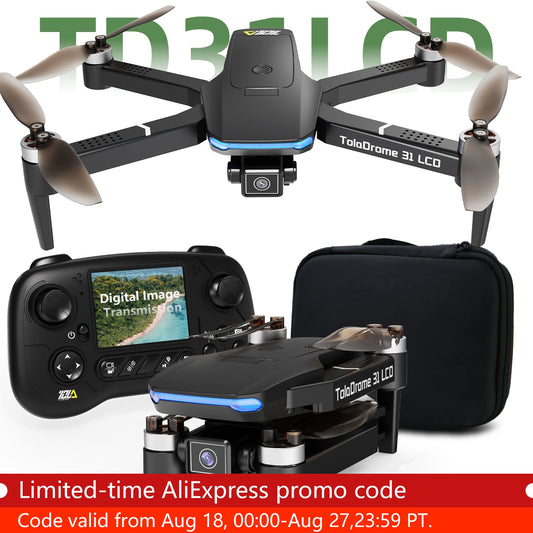 TD31LCD Drone RC Quadcopter with LCD Screen Brushless UAV Optical Flow for Adult Beginner  Digital Image Transmission CO
