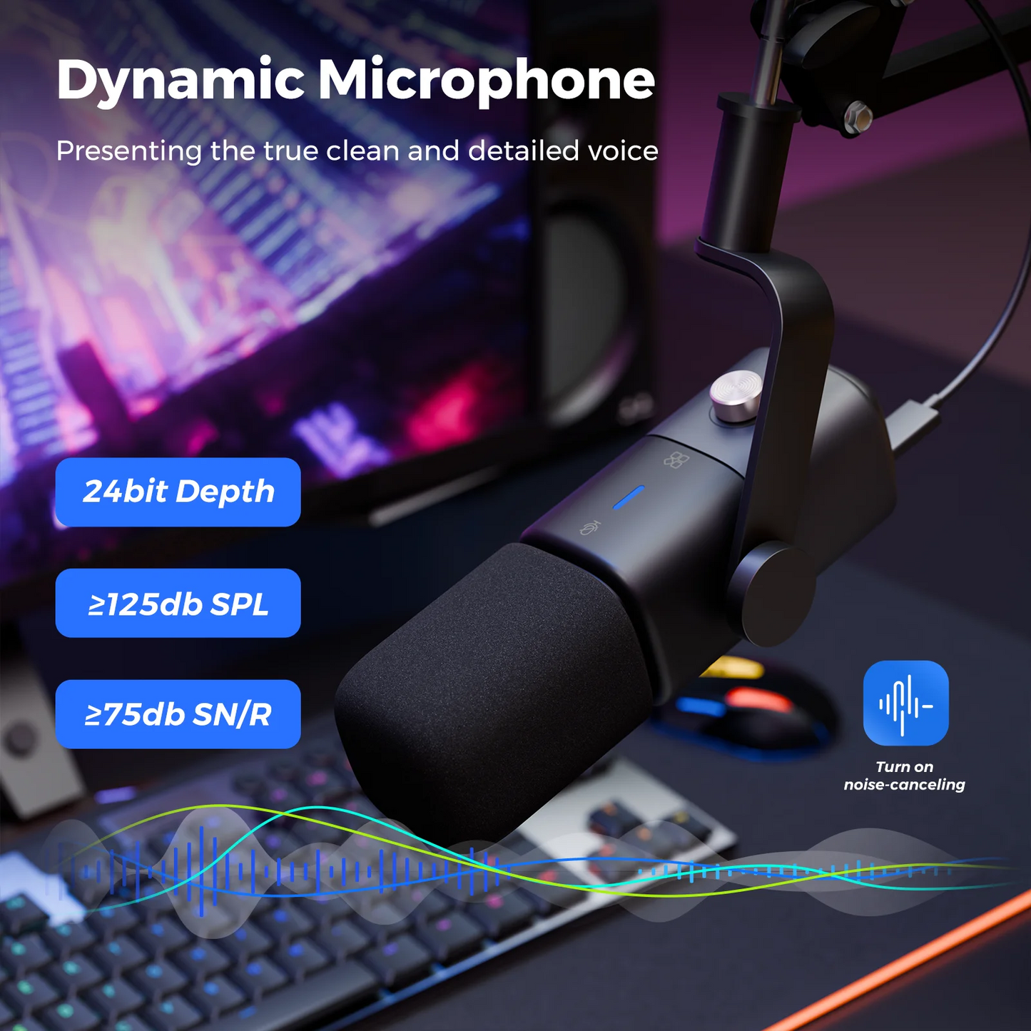 NearStream Professional pc Mic USB XLR Dynamic Microphone Boom Arm for Gaming Studio set Podcast Recording US Local Shipping