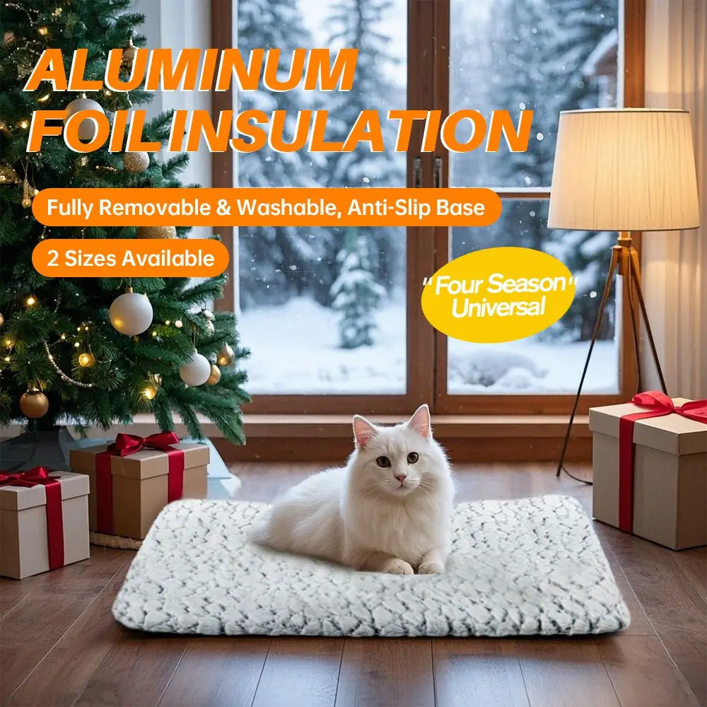 Self Heating Pet Bed Comfortable Dog Mat Elderly Pets Cat with Thermal Body Heat Reflecting Core Pad Winter Anti-Slip Kennel Mat