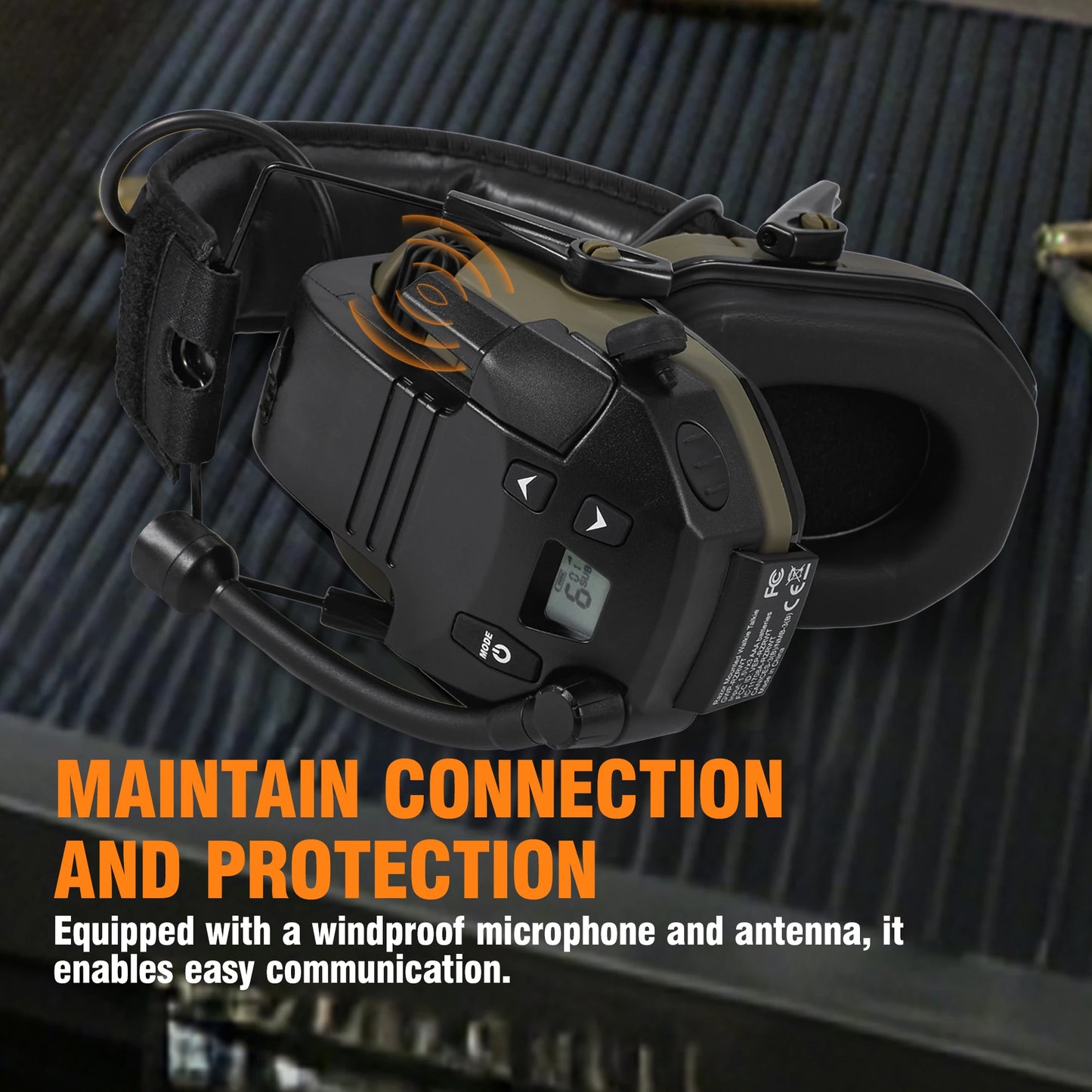 Tactical Headset with Radio Adapter Noise Cancelling Anti Interference for Two Way Communication Shooting Hunting Outdoor