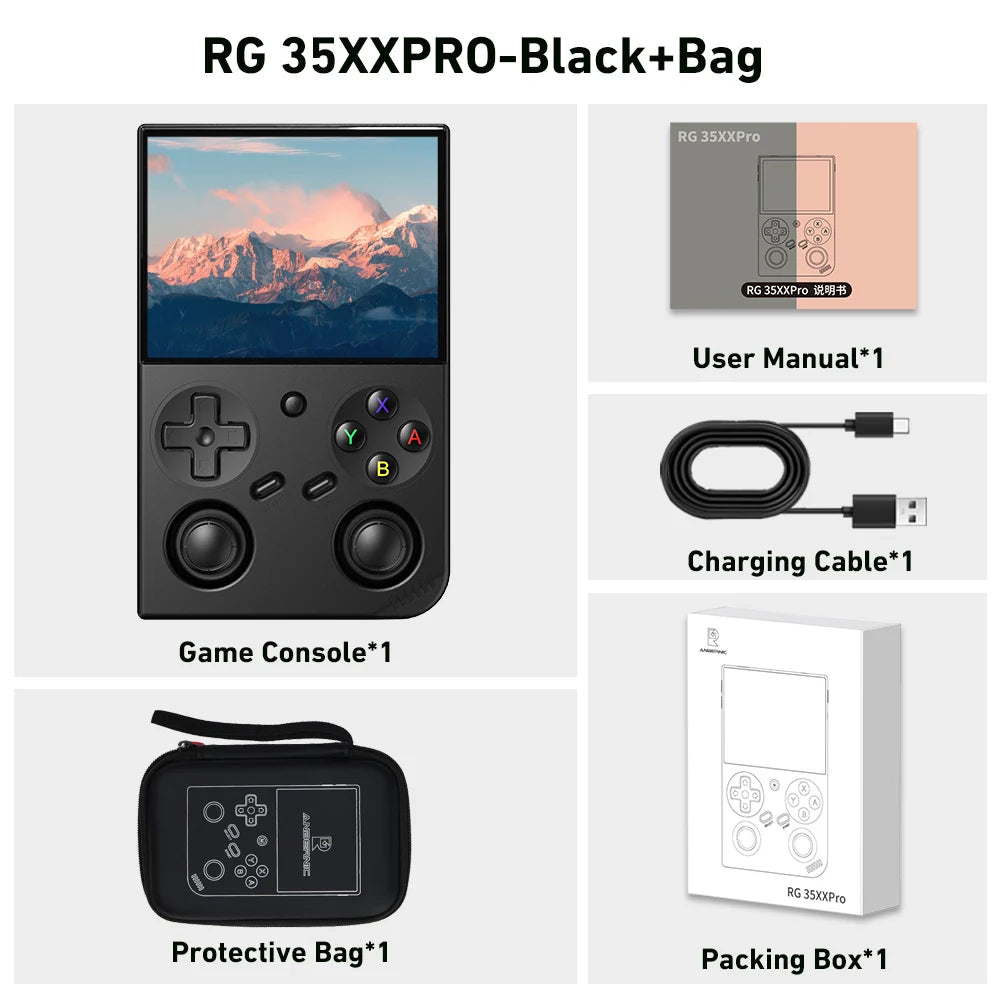 Anbernic RG 35XXPRO 64 Bit Handheld Game Players 3.5'' IPS Screen Linux System Video Game Console Portable Simulator 64G HD-Out