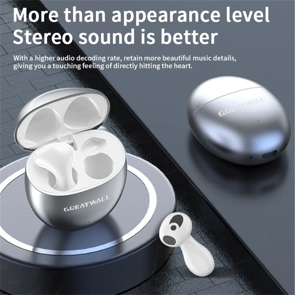 GREATWALL  In-ear Bluetoot Wireless Headphones With Microphone Stereo Wireless Headphones Low Latency Long Standby Headphones