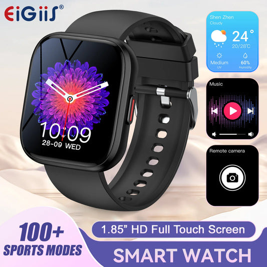 LaNikar 2025 New Smart watch for Men Women 1.85" 100+ Sport Modes Fitness Tracker Heart Rate Sleep Monitor Pedometer Waterproof