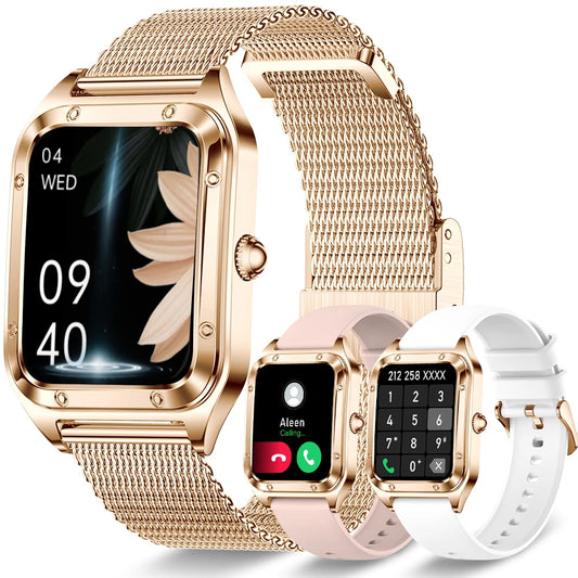 Women Smart Watch(Answer/Make Call)for iPhone/Android, Fitness Tracker/100+Sports Modes/200+Watch Faces/1.59" Screen, Ideal Gift