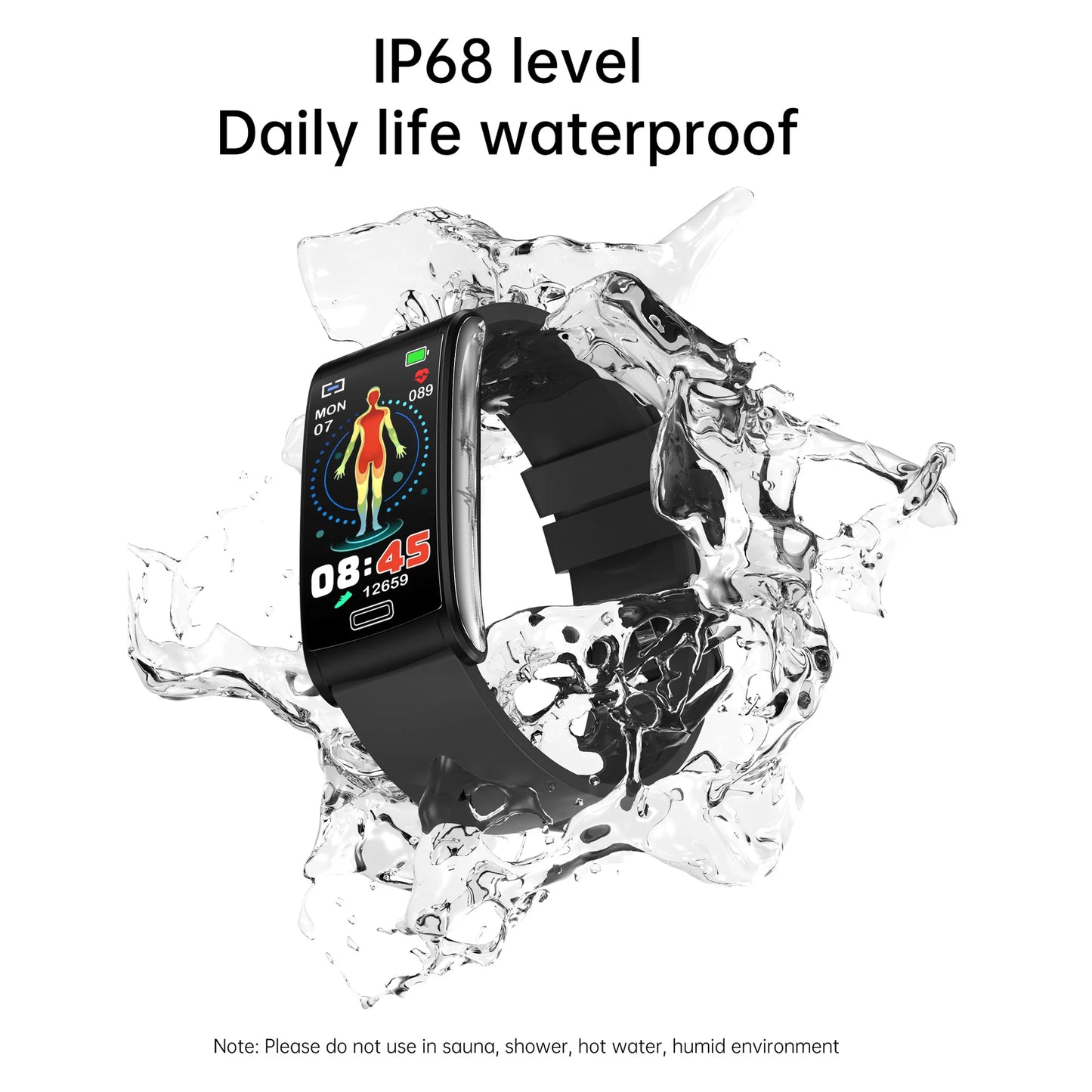 2025 New Men Women Smart Watch ECG + PPT Heart Rate HRV Blood Pressure SpO2 Sleep Monitor Fitness Bracelet IP67 Waterproof