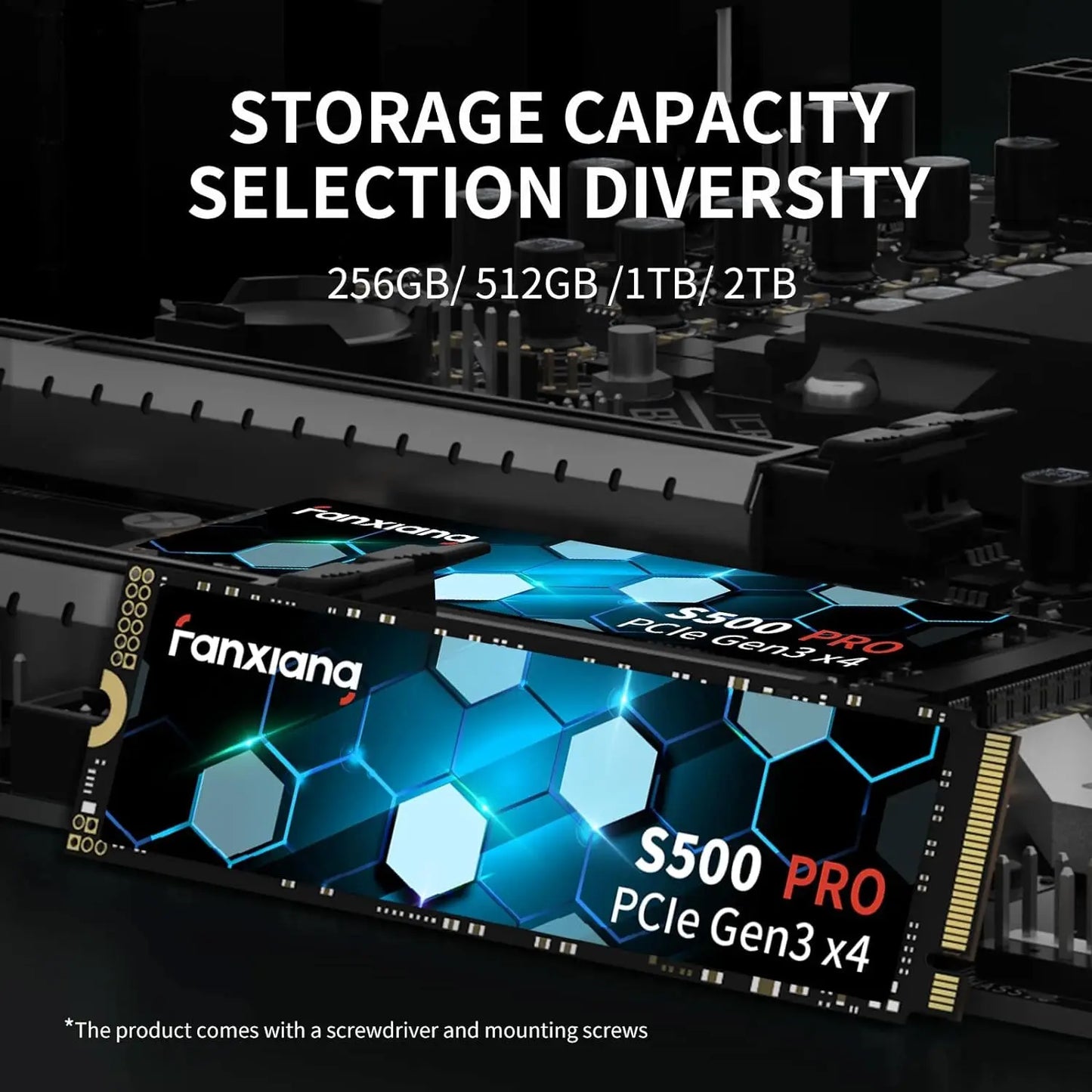 Fanxiang M.2 SSD Hard Disk 1TB 2TB 3500MB/s NVMe M2 SSD 512GB PCIe 3.0 Internal Solid State Drive EU US Local Delivery S500 Pro