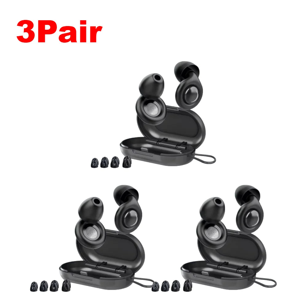 1-6Pair Silicone Anti-noise Earplugs For Sleeping Anti Snoring Motorcycle Earplug Noise Insulation Ear Protectors For Studying