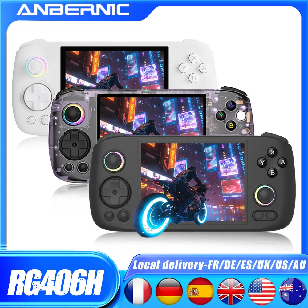 ANBERNIC RG406H Handheld Game Console 4 Inch IPS Multi-touch Screen Android 13 3D Hall joystick hall trigger Video Game RG 406H