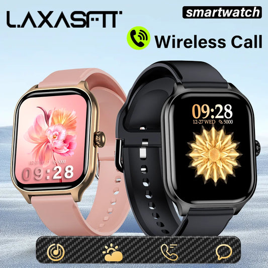 LAXASFIT 2.01 inch smartwatch fitness bracelet bluetooth call health monitoring heart rate smartwatch men android IOS watch