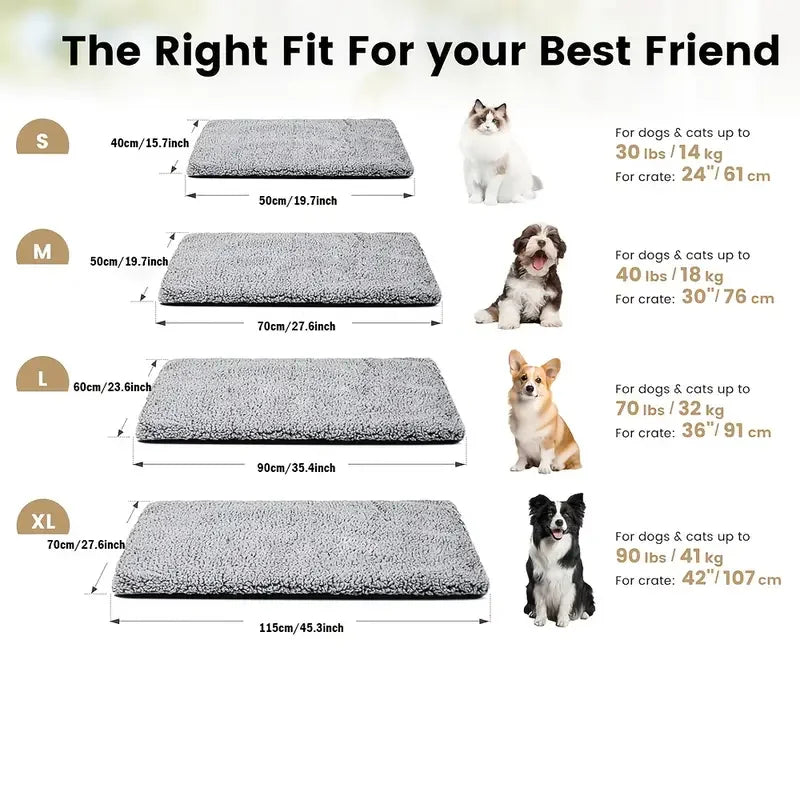 Pet Self-Heating Blanket Pad Natural Body Heat Reflective Mat Washable for Small Medium Pets Winter Warm Home Travel Warm Cushio